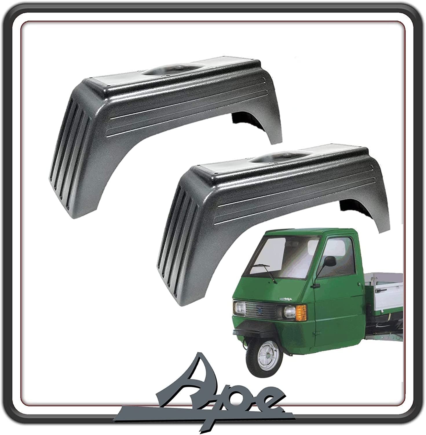 KIT COPPIA 2 PARAFANGO PARAFANGHI POSTERIORE POSTERIORI DESTRO E SINISTRO PER PIAGGIO APE TM 703 TUTTI I MODELLI - APE 602 ORIGINALI.