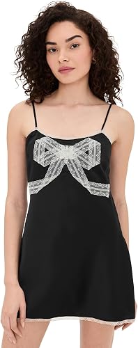 LOVESHACKFANCY Women's Mirelis Dress, Black, L