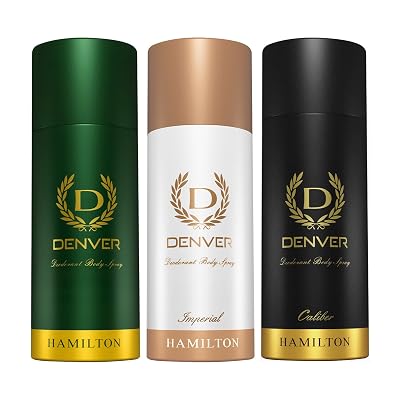 Denver Hamilton, Imperial & Caliber Deodorant 150 ML Each, Pack of 3 | Long Lasting Deodorant Body Spray For Men