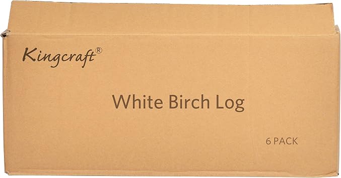 6 Pack Small Birch Logs for Fireplace Unfinished Wood Crafts DIY Home Decorative Burning(Logs:1.6-2.4 Dia. x 16 Long)
