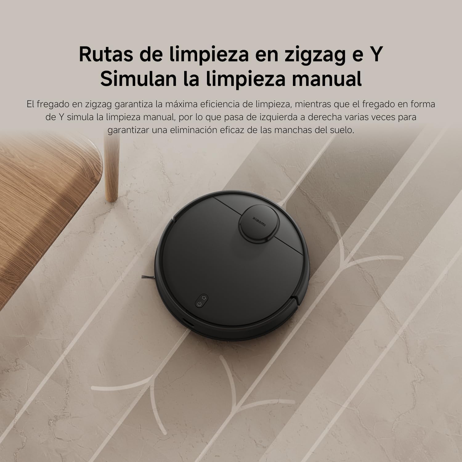 XIAOMI Robot Vacuum T12 – Robot Aspirador y friegasuelos con Sistema Inteligente de navegación láser (LDS), succión de 3500Pa, rutas de Limpieza en Zigzag, Negro (Versión ES + 3 años de garantía) 9