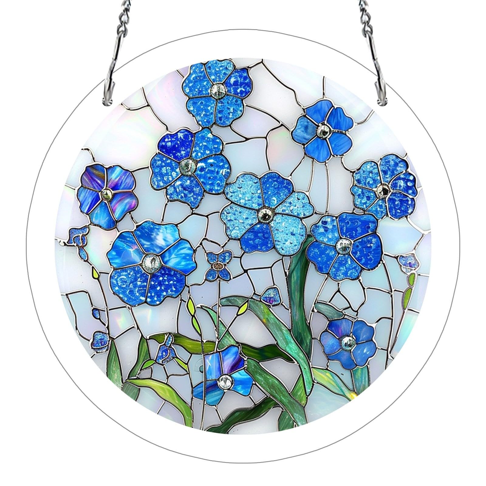 Acrylic Jigsaw Puzzle Suncatcher,Acrylic Puzzle Suncatcher,for Doors Garden and Window Hanging&Birthday Mom Women Adults Gift-19 CM,A — view 14