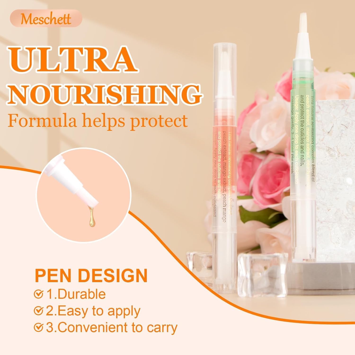 NAILWIND 4 Pcs Cuticle Oil Pens with Nail File for Nail Care, Nail Pen Oil with Natural Ingredients, Fingernails and Toenails Oil Cuticle for Repairing Cracked - Image 3 thumbnail