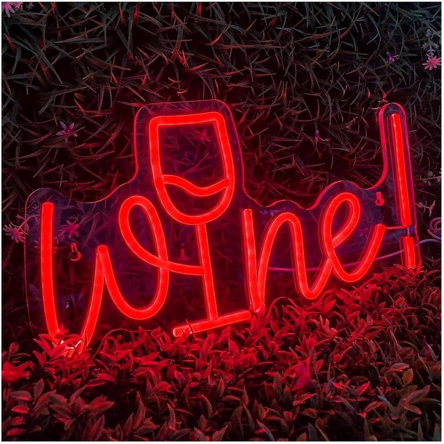 Colorful Letters, Interior Lighting, Wine Red Neon Signs, Party Decor Lights with Decoration image 3