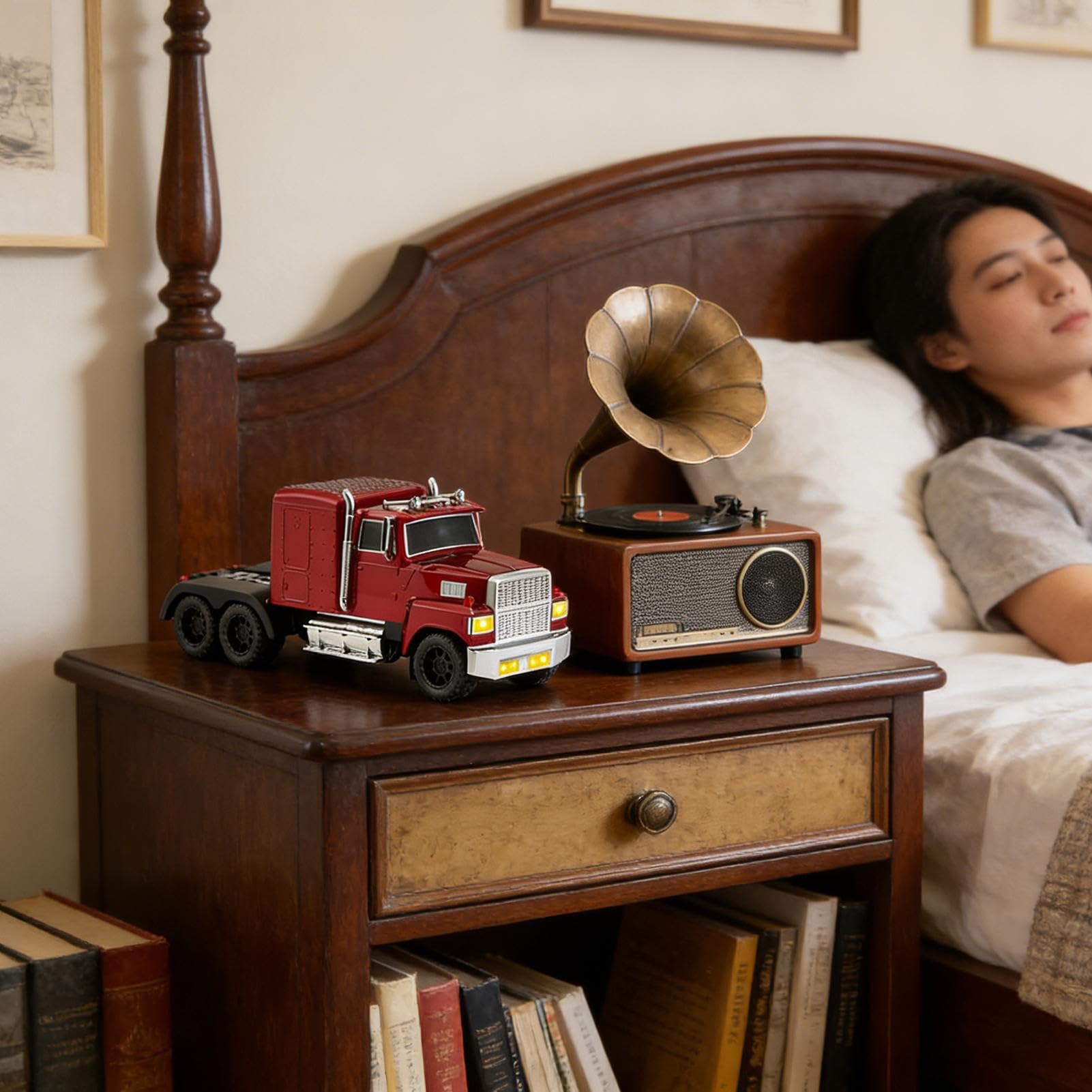 Altoparlanti da Tavolo Cassa a Forma di Camion con Microfono Integrato e | Altoparlante Senza Fili da Viaggio con LED e Radio FM Per Appassionati di Auto, Feste e Viaggio