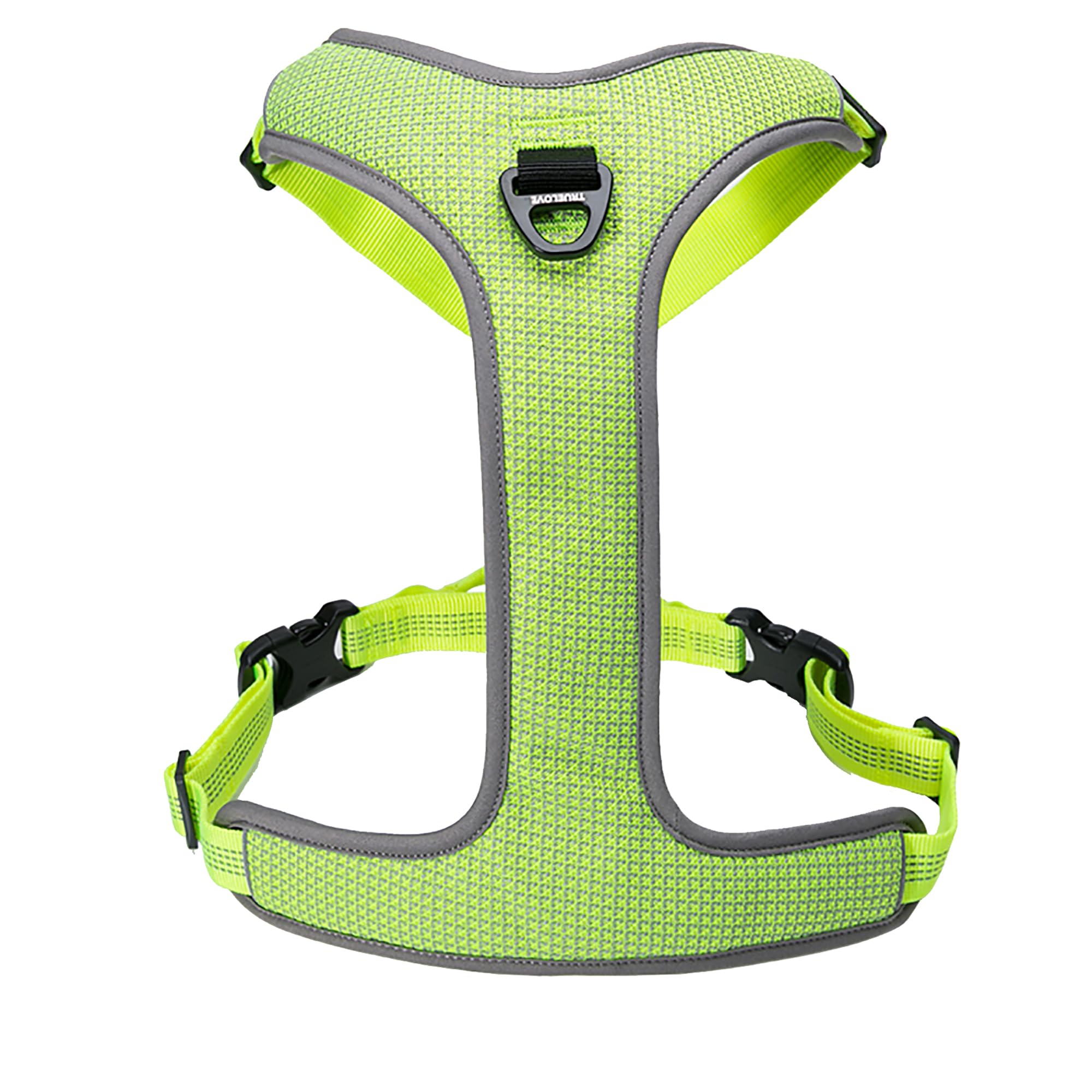 Harnais pour Chien Réglable Réfléchissant sans Traction Gilet Durable pour Animaux de Compagnie Voyage en Voiture Extérieur TLH6071(Vert,L)