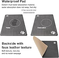 Vista 5 de RIZZARI Dispensador automático de agua para gatos: alimentador elevado negro de 5 litros con cepillo especializado y triple filtración, cuenco