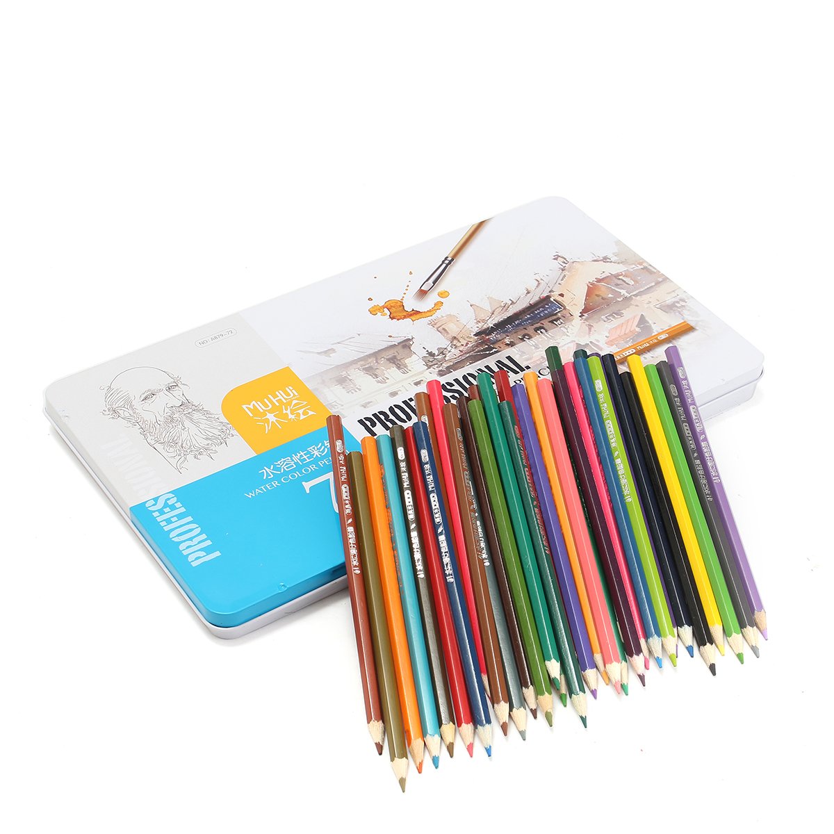 VIDOO 72 farbige Bleistifte Kunst Zeichnung weichen Kern Bleistifte Blei Wasser lösliche Farbe Stift Set