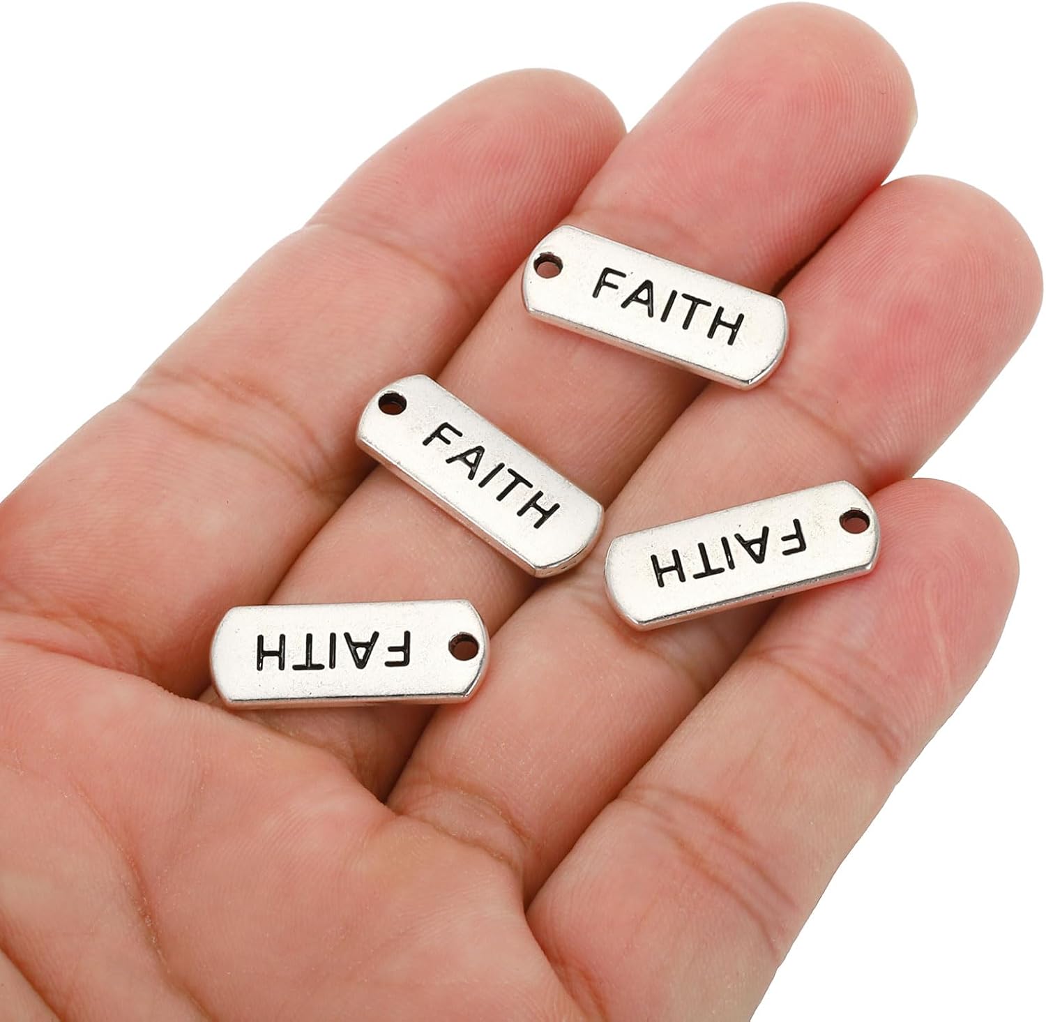 PATIKIL 30pcs Word Charm Mini Word Pendant Charm Bulk Engraved Metal Instrument Notes DIY for Jewelry Making Bracelets - Image 4