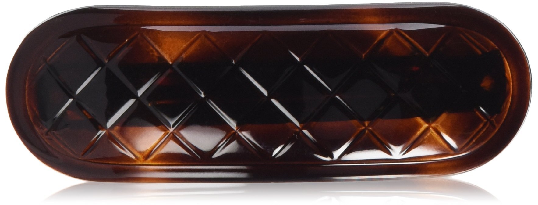 Caravan 0.5 oz Celluloid Acetate Diamond Design Tortoise Shell Automatic Barrette