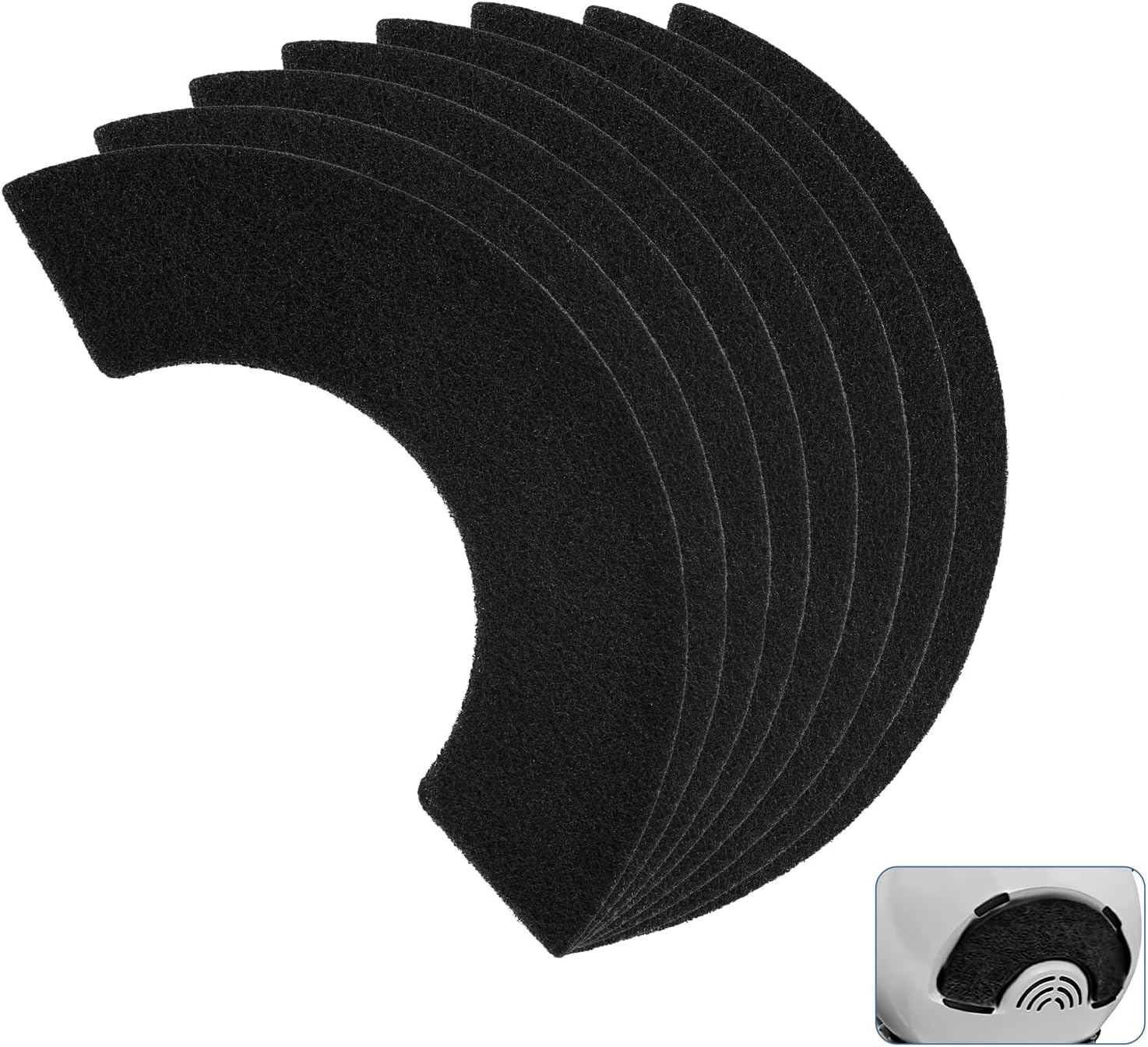 8 Pack Activated Carbon Filters Compatible with Litter-Robot 4, Pre-Cut Cat Litter Box Filter Replacement Filters to Absorb Odors & Controls Moisture