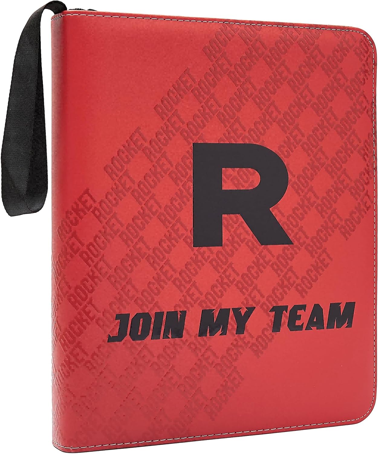 Trading Card Binder with 9 Pocket 900 Pockets, 50 Removable Side Loading Sleeves, 3-Ring Zip Design, Compatible with MTG, TCG, Sports Cards (Red, 400)