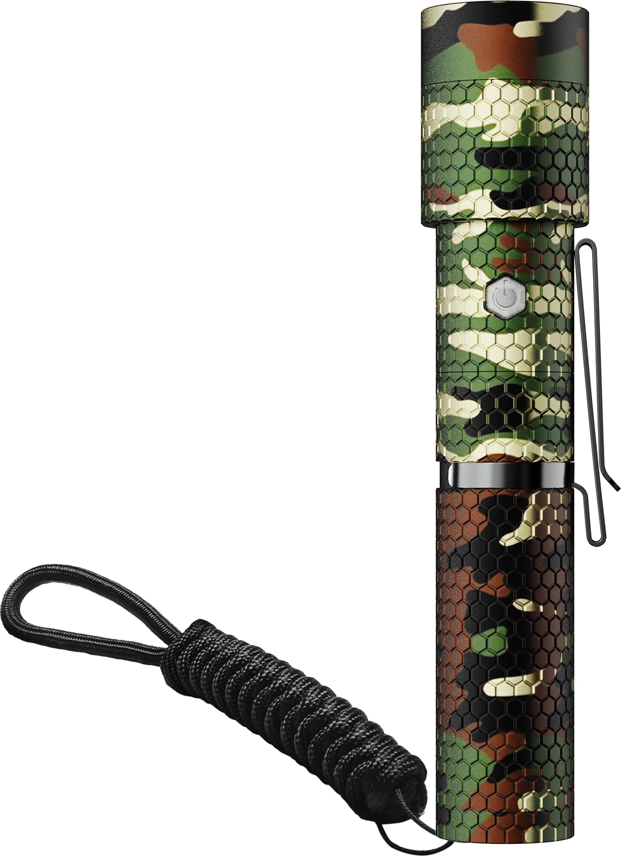WISDOM OneMore 2 EDC Flashlight, Zoomable 1100 Lumens IP69 Waterproof Rechargeable Torch with Boost Mode (Camouflage)