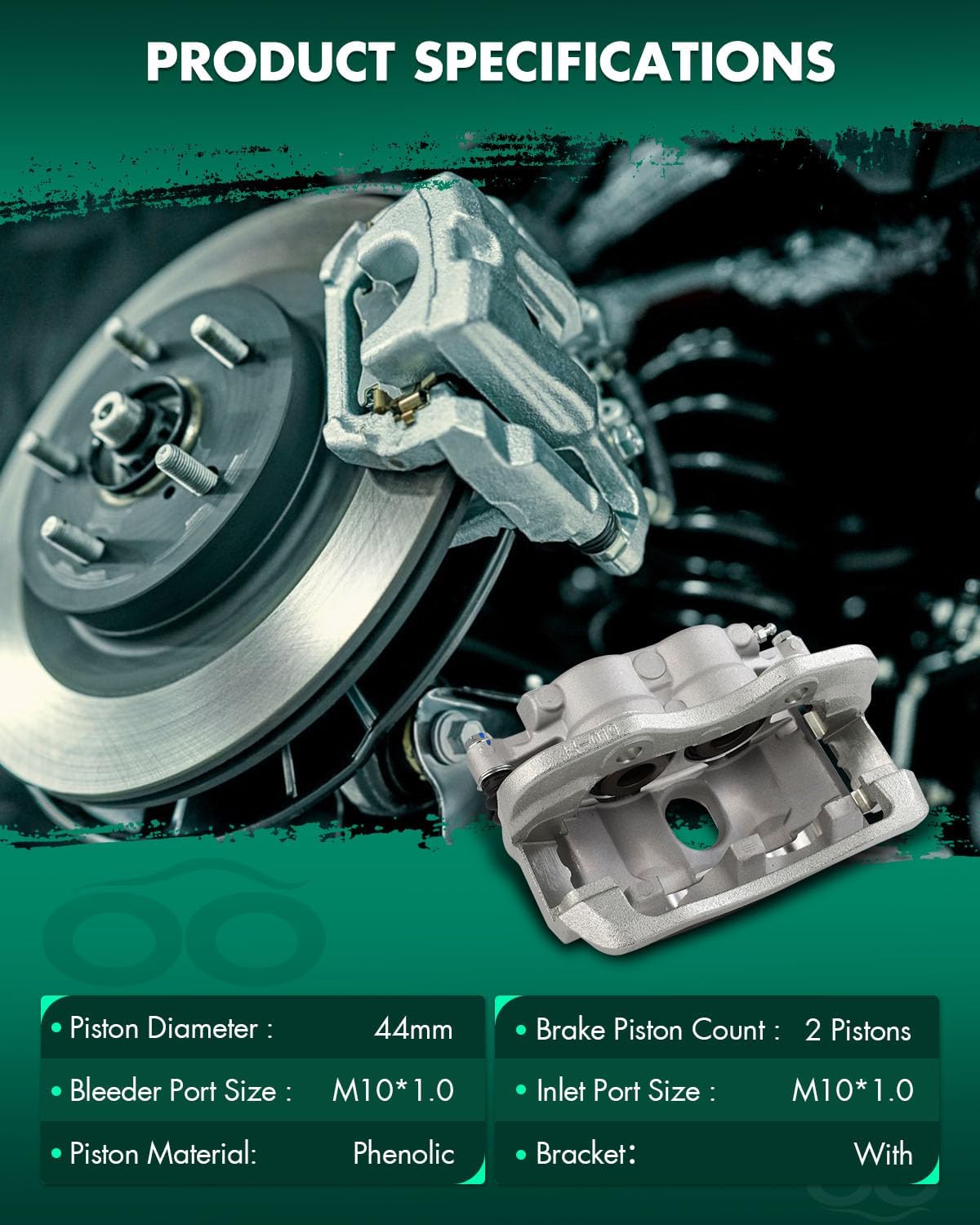 SCITOO Rear Right Brake Caliper With Bracket 18B4941 Compatible For Cadillac For Escalade 2002-2006,For Chevrolet For Avalanche 1500 2002-2006,For Chevrolet For Express 1500 2003-2014