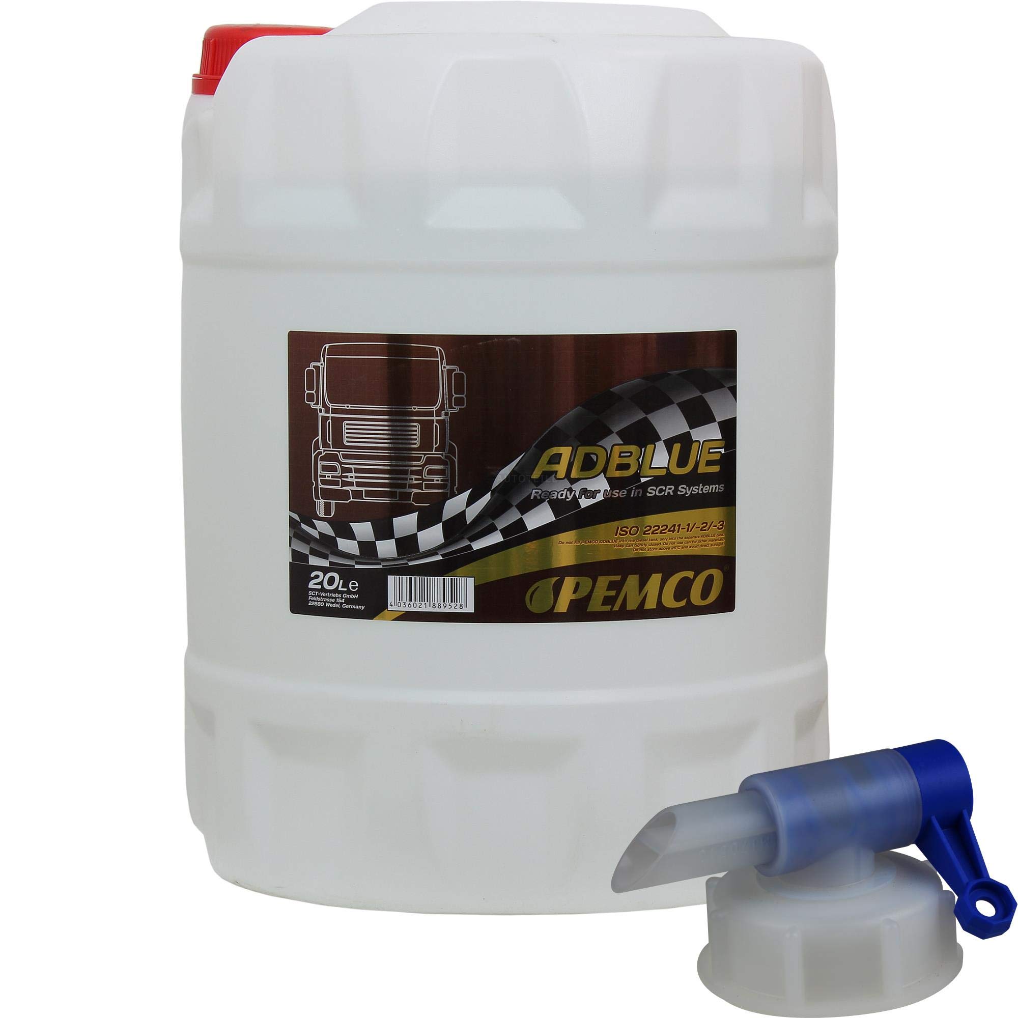 PEMCO 1x20 L AdBlue® Kraftstoffadditiv Harnstofflösung PM3001 + Auslaufhahn