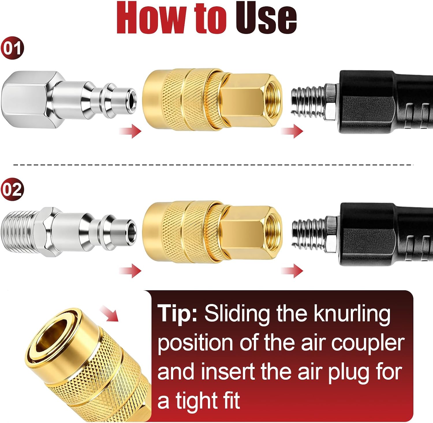 20 Pcs 1/4" NPT M Style Coupler and Plug Kits Compatible with Milton S-210 | Includes 10 Pcs #715 Female Couplers, 5 Pcs #727 Male Plugs and 5 Pcs #728 Female Plugs, Air Compressor Accessories