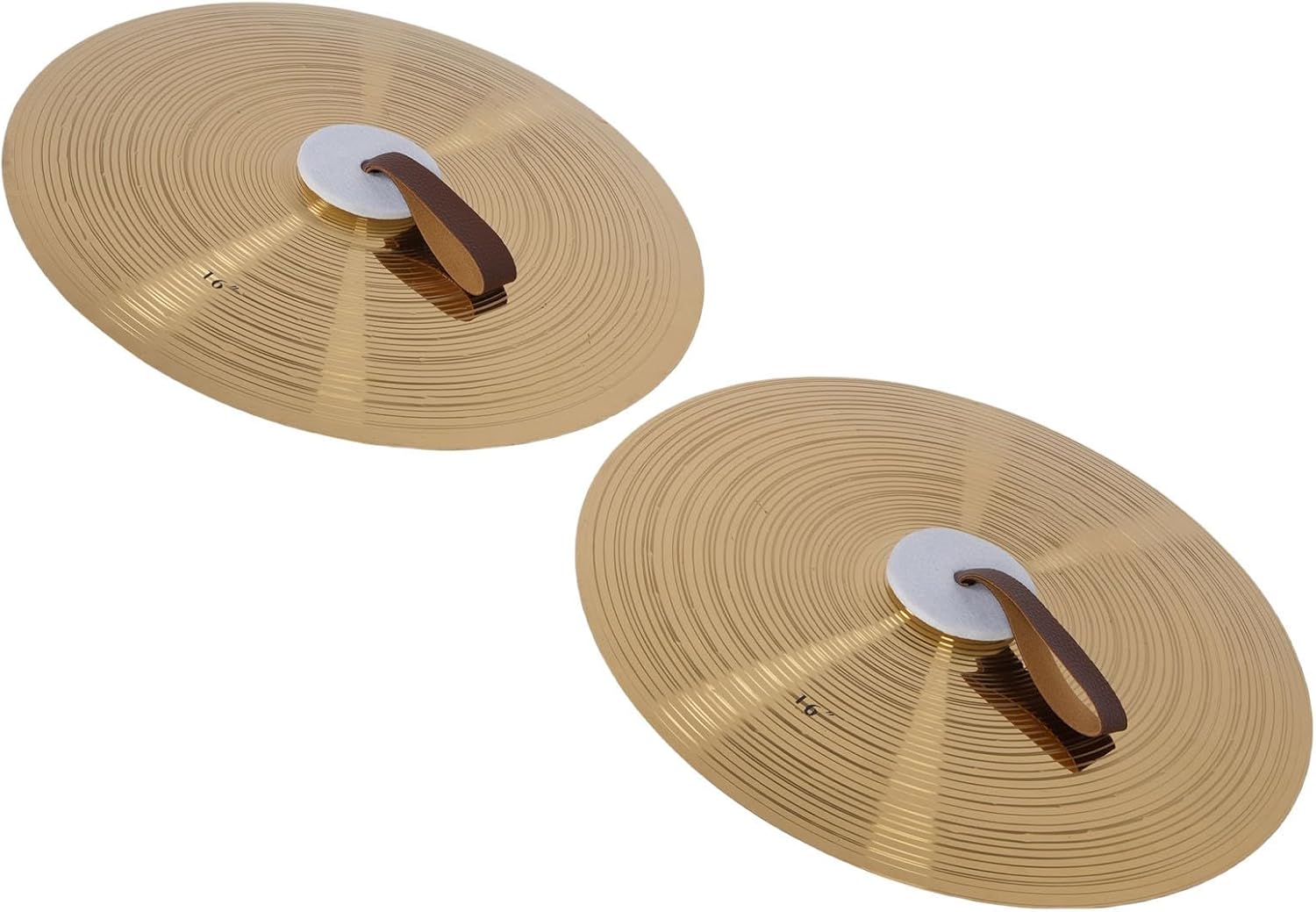 16 Inch Hand Cymbal with Convenient Finger Straps for Beginners, Students, and Professionals Band Performances