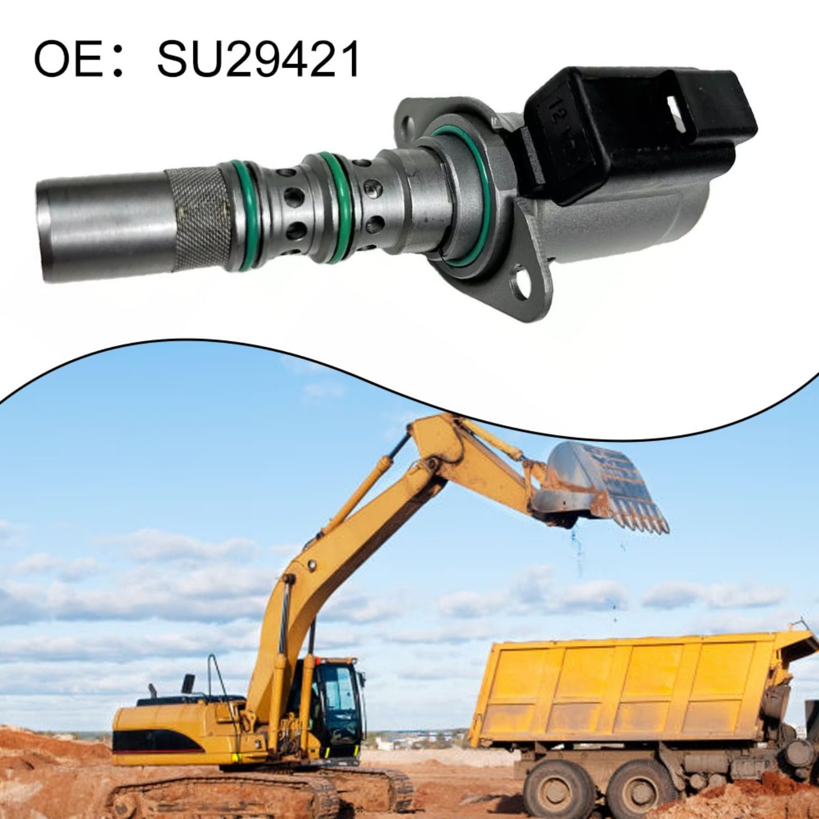 12 V Hydraulik-Magnetventil SU29421 für Traktor 6095B 6100D 6105E 6115DE 6125DE, OEM-spezifiziertes Ersatzteil für landwirtschaftliche Maschinen
