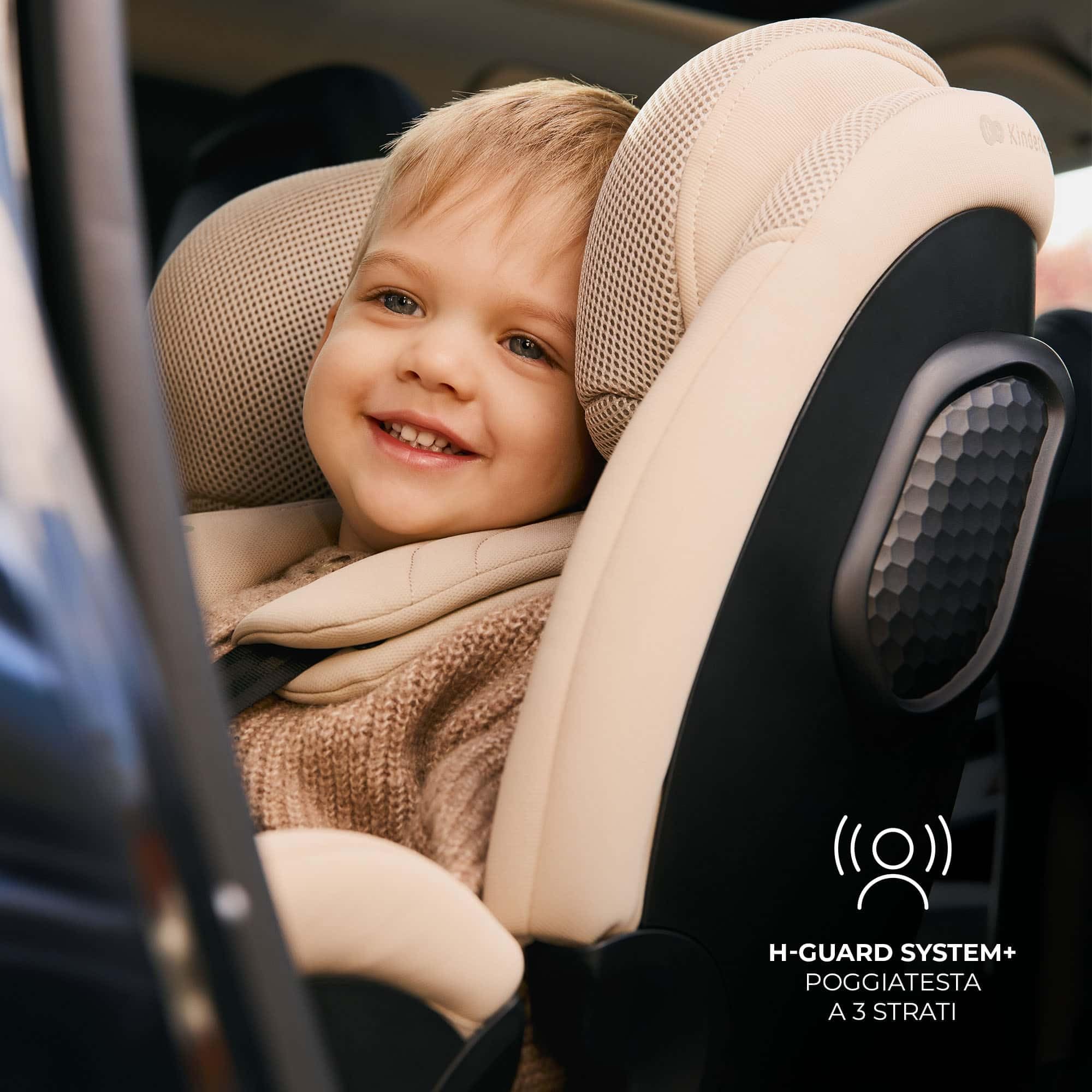 Kinderkraft XPEDITION 3 I-SIZE 40-150 cm, Seggiolino auto 0-36 kg, 360 girevole, Isofix Base, Reclinabile Posizione sdraiata, Poggiatesta regolabile, Gruppo 0 1 2 3, SPS+, H-GUARD+, Nero