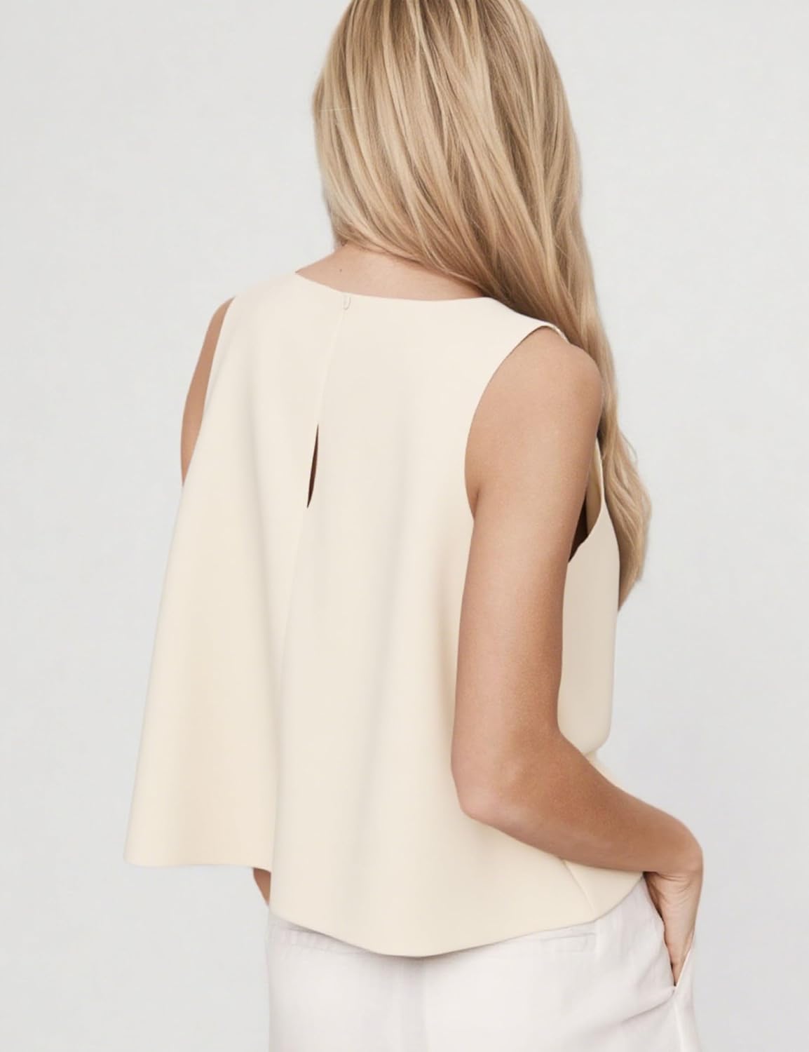 Xiaoxuemeng Womens Denim Top Y2K Sleeveless Jean Tank Tops for Women Crewneck Loose Fit Denim Tank Tops - Image 8