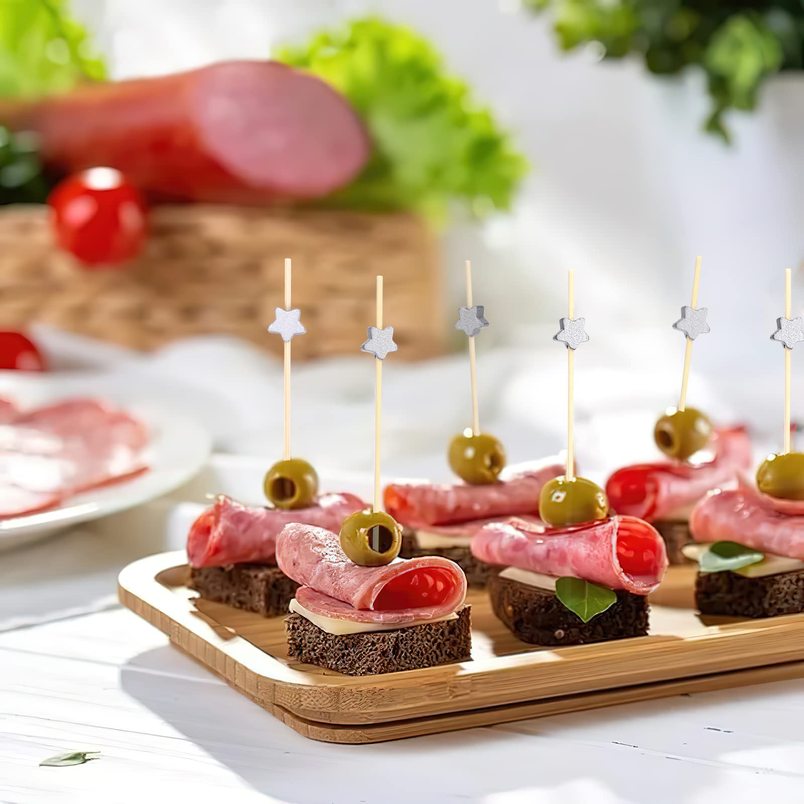200 Pezzi Stuzzicadenti Decorativi Per Cocktail - Con Cuori E Perle Di Cristallo | Per Torte, Finger Food, Frutta