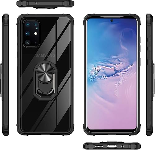 Miniatura 9 de GREATRULY Funda con función atril para Samsung Galaxy S20 Plus, funda transparente de protección contra caídas para Galaxy S20+, carcasa delgada