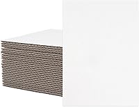 Vista 1 de Mat Board Center, paquete de 25 hojas de cartón corrugado de 5 x 7, 18 de pulgada de grosor, insertos de cartón plano para correo, embalaje y envío