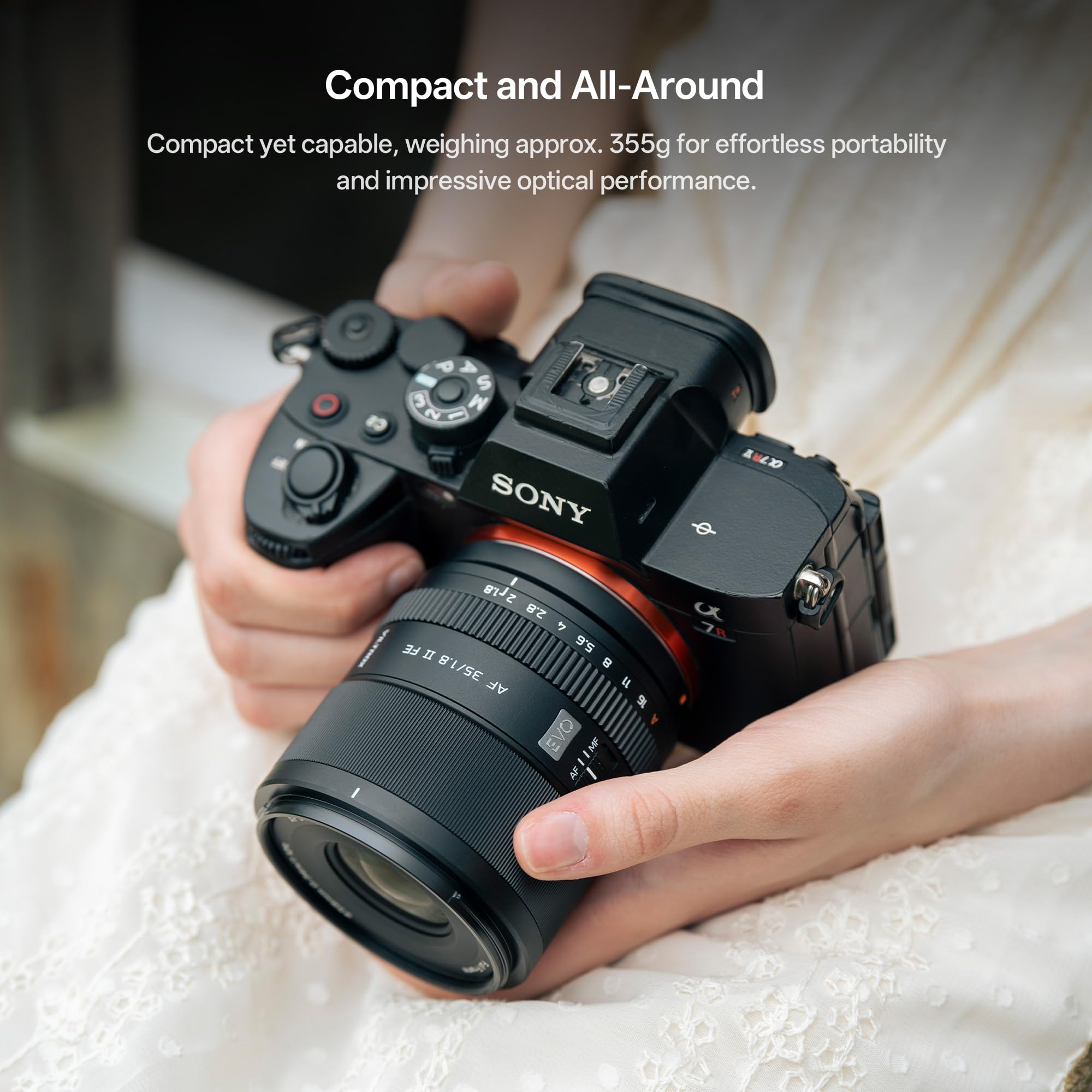 VILTROX 35mm F1.8 f/1.8 II FE Objectif Plein Cadre Grande Ouverture Grand Angle Autofocus Compatible avec les Appareils Photo sans miroir Sony E-Mount Alpha a7 a7II a7III a7R a7RII a7RIII a7RIV a7S