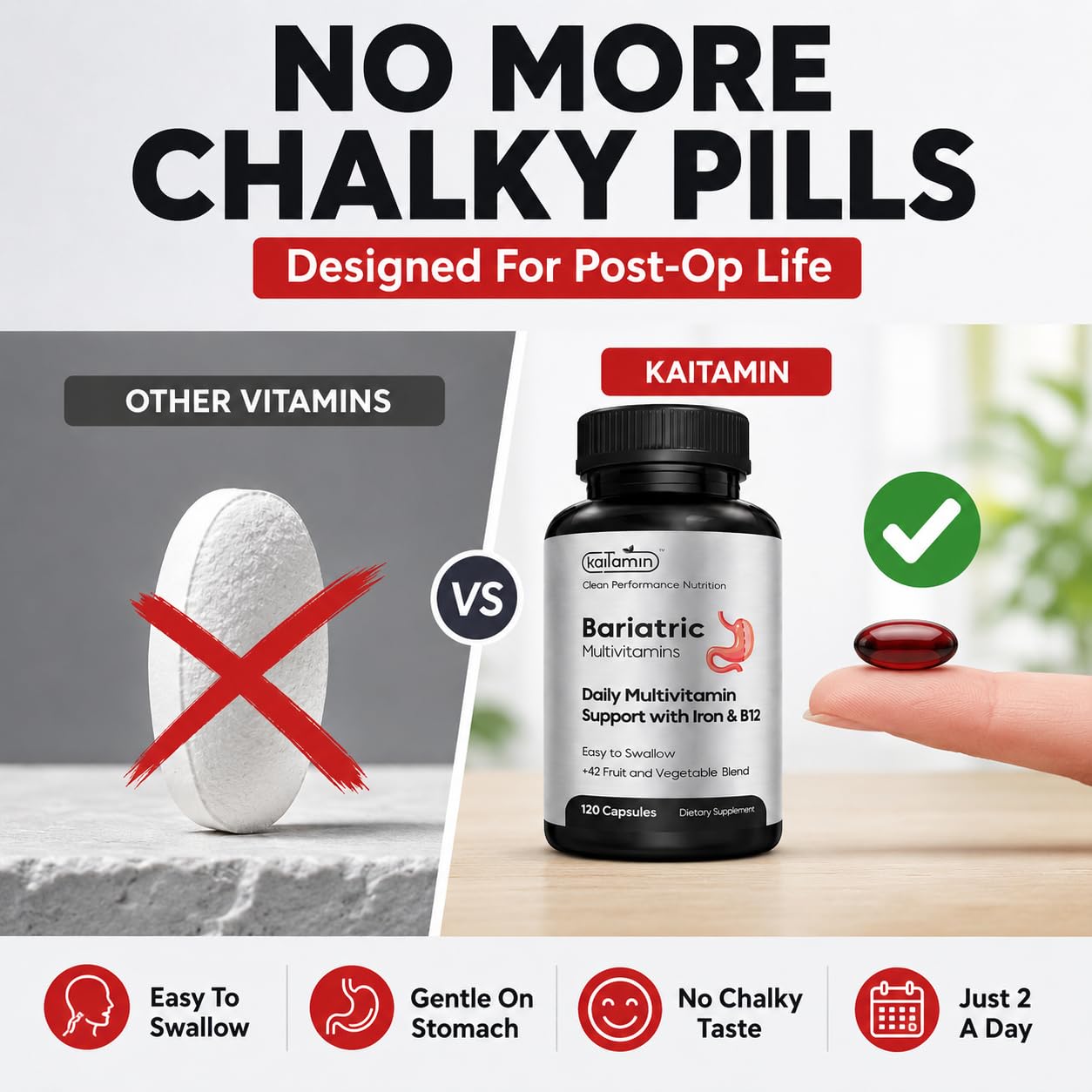 Bariatric Multivitamin with Iron, Once Daily Liquid Caps, 120 Ct — Amazon image 2