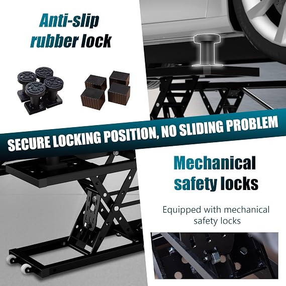 Portable Car Lift 7,000 LBS Capacity 26.8 Max Lifting Height HeavyDuty Quick Jack with Mechanical Safety Locks, Adjustable Columns, Wheels & 120V Power Unit for Cars, SUVs, Trucks