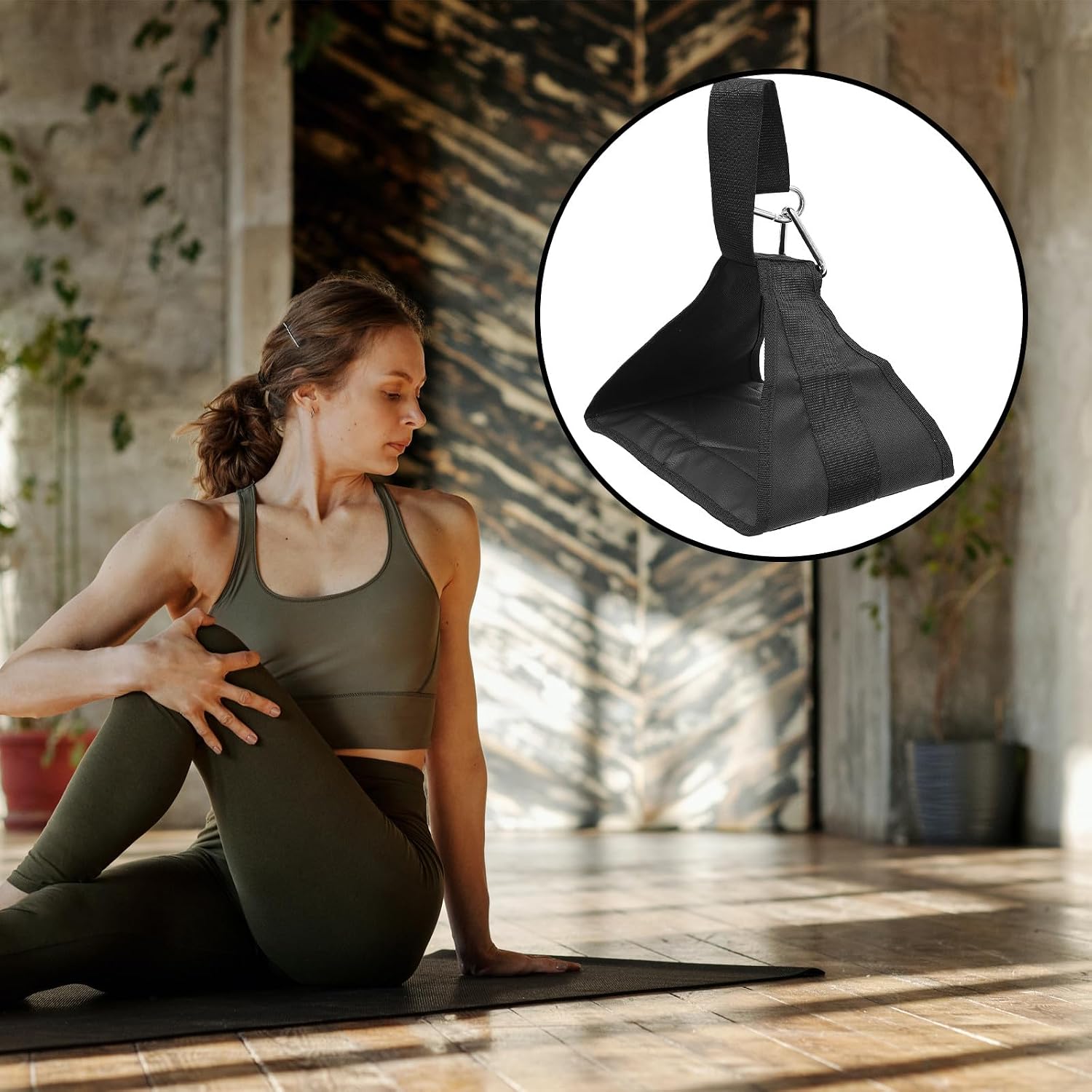 HEMOTON Professional Ab Sling Workout Straps with Hooks, Thickened Hanging Ab Straps for Daily Use, Portable Gym Accessory for Household Core Training and Leg Lifts