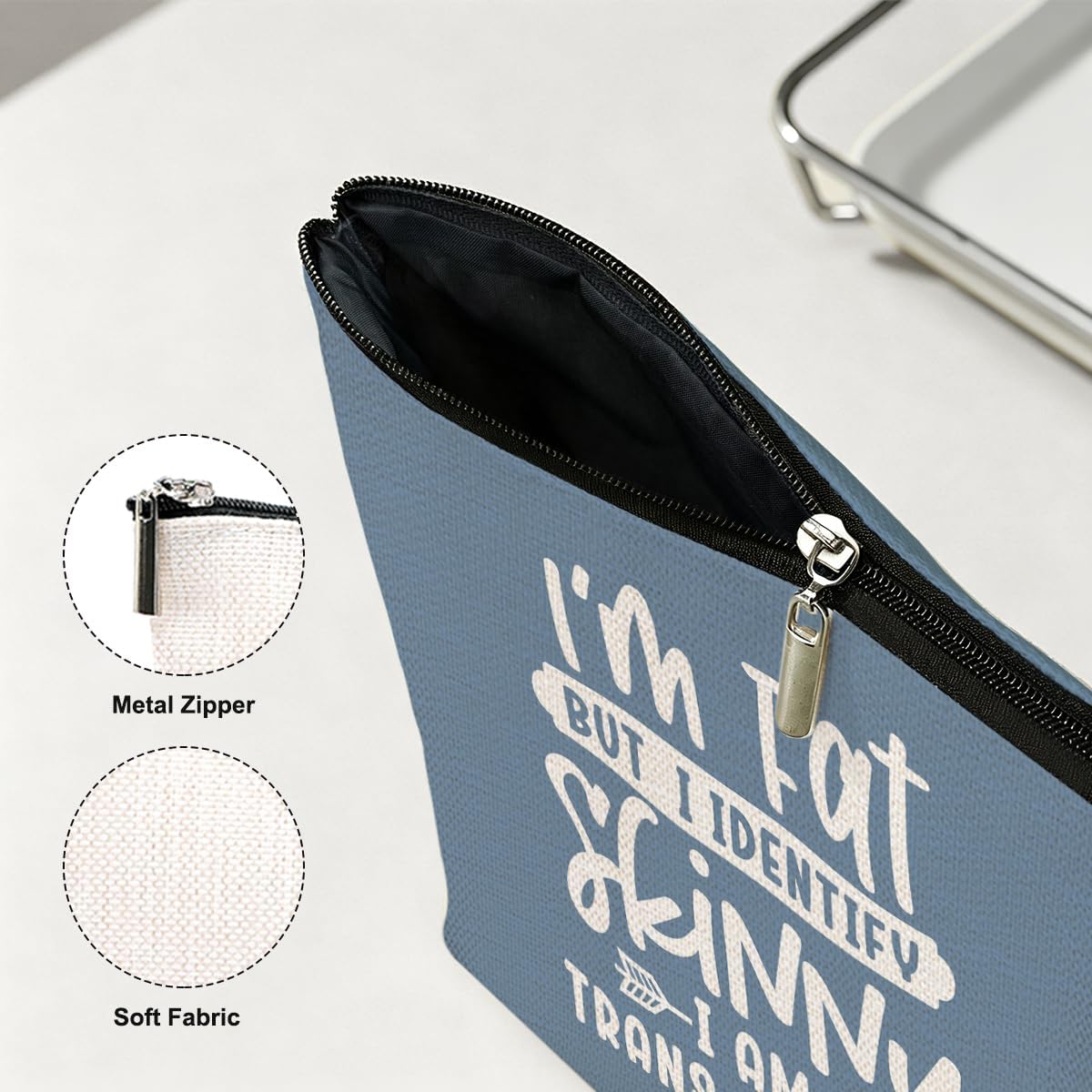 Funny Gifts Makeup Bag, Sarcastic Makeup Pouch Cosmetic Bags for Women image 3