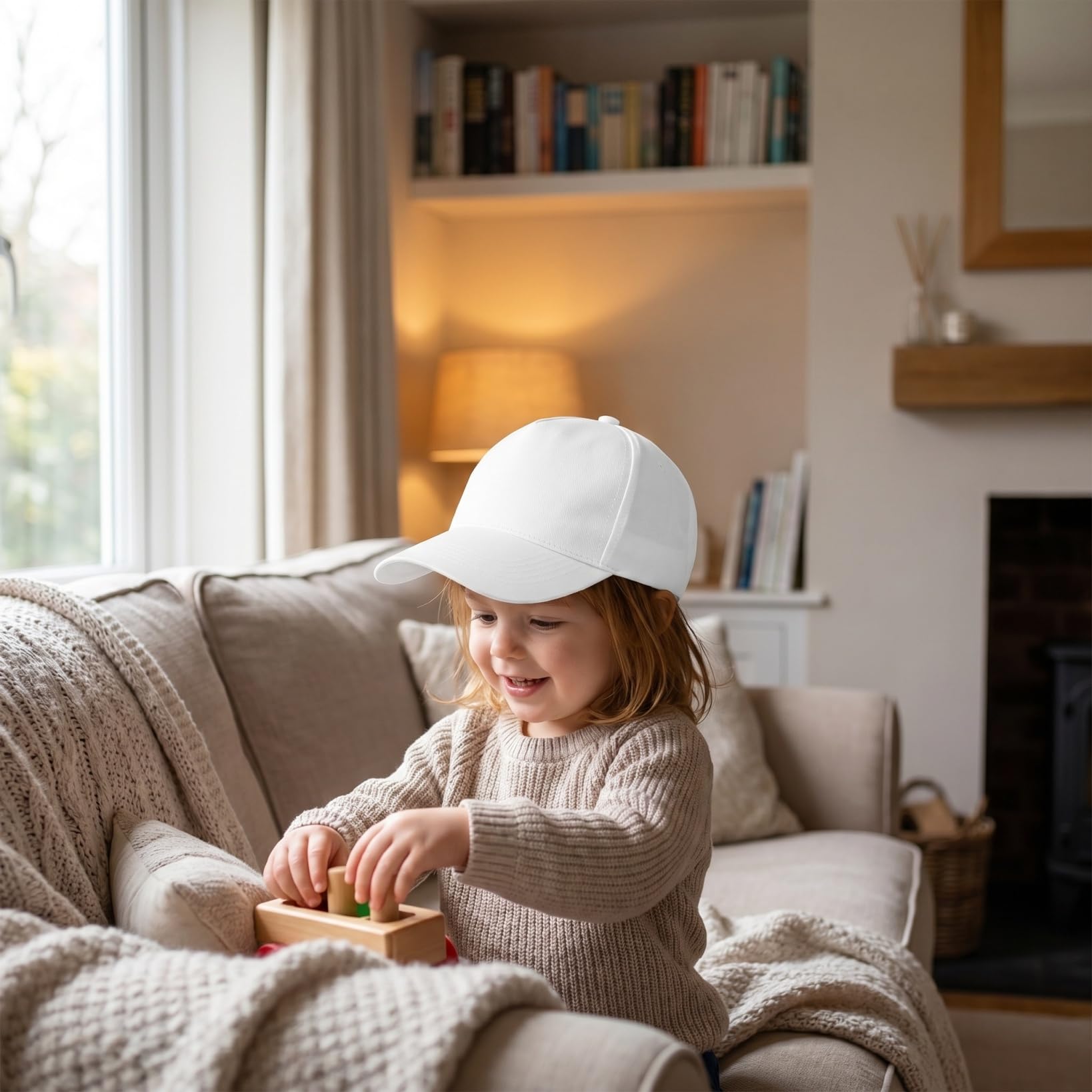 Housoutil Kinder Schirmmütze Zum Bemalen 10 Stück Weiß Baumwolle Cap Zum Selber Gestalten DIY Baseballkappen Für Kreatives Basteln Und Geschenk