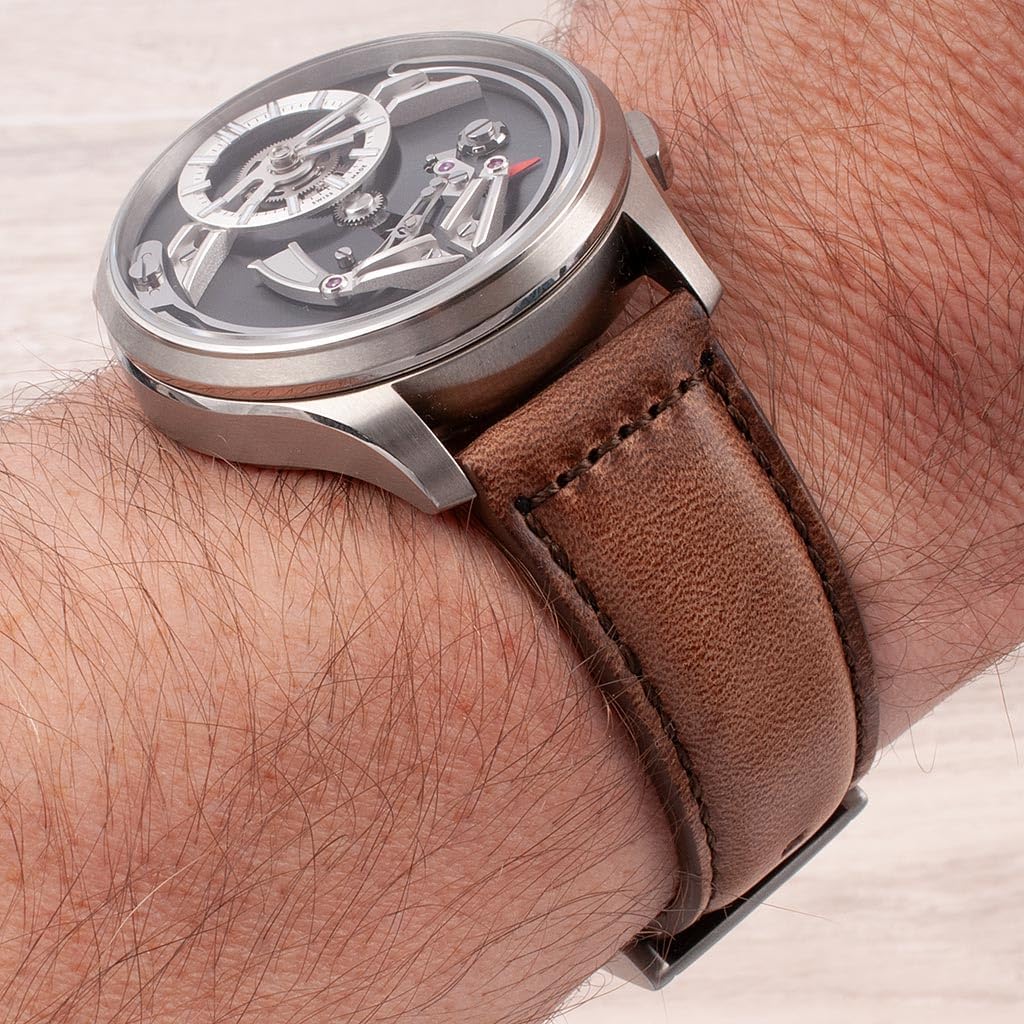 StrapHabit Horween Chromexcel Leather Watch Strap - Quick Release Watch Band Replacement - for Men and Women 20mm 22mm