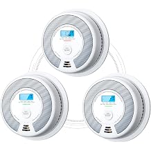 X-Sense Wireless Combination Smoke and Carbon Monoxide Detector, 10-Year Non-Replaceable Battery, Interconnected Up to 18 X-Sense Link+ Devices, UL 217 &amp; UL 2034 Certified, Model XP0H-WN, 3-Pack