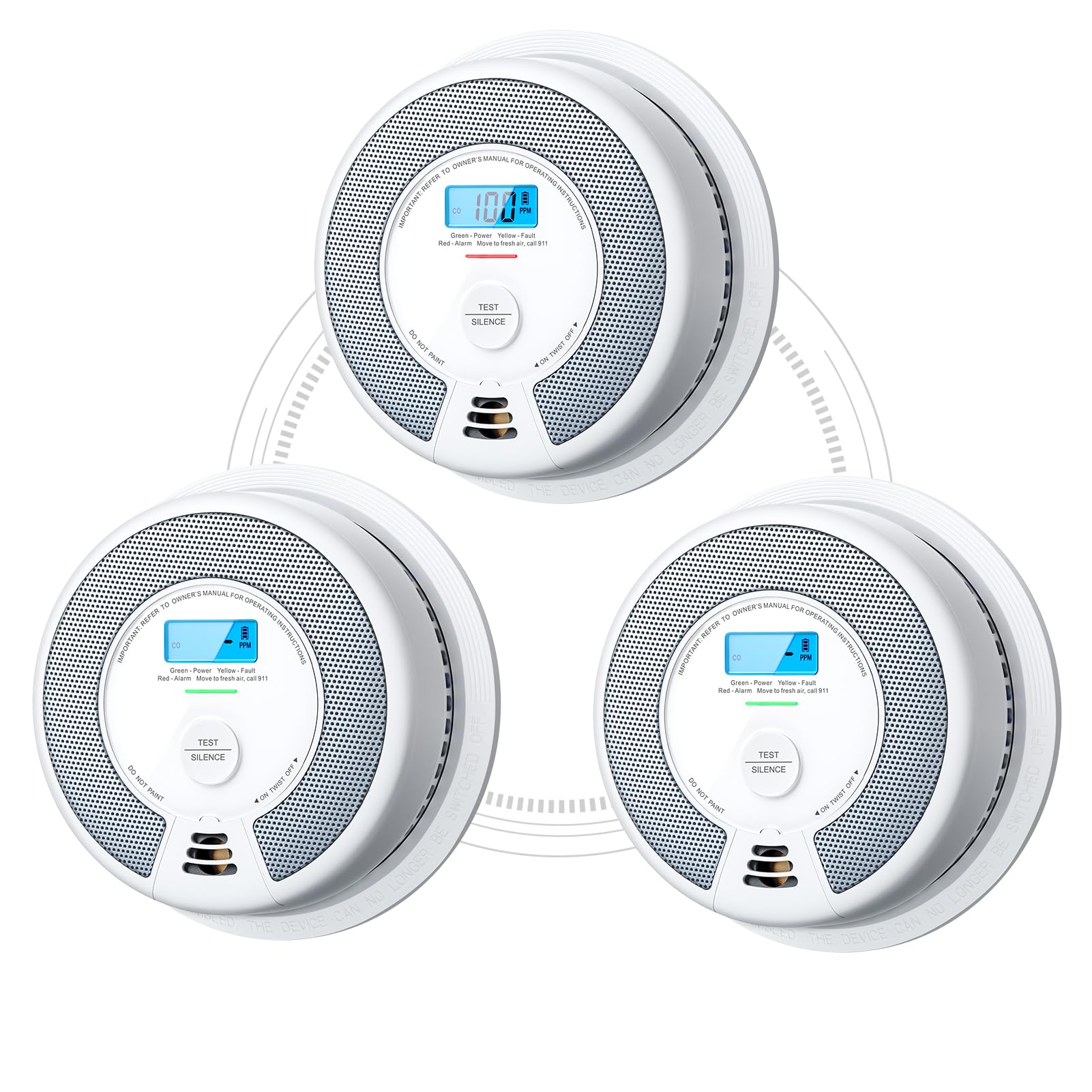 X-Sense 3-Pack Smoke & CO Detectors - Interconnected -1 X-Sense 3-Pack Smoke & CO Detectors - Interconnected -1