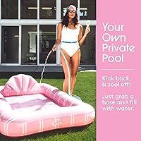 Vista 3 de FUNBOY Tanning Pool Lounger Float, XL 72'' x 48'' Pool Float with Custom Pillow and Large Cup Holder, Perfect for Pool or Backyard.