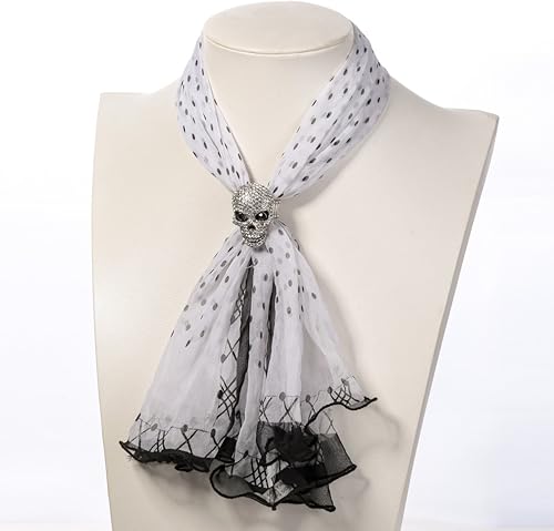 Miniatura 4 de Szxc Anillo elástico de calavera para mujer, tamaño 7 a 9, anillo de banda elástica, mandíbula móvil, soporte para bufanda de seda, joyería de