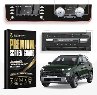 ARMOUR GUARDS Screen Protector Combo for Hyundai CRETA 2024 Facelift – 8 Inch Infotainment & Cluster (EX/S/SX Optional) + Price In India