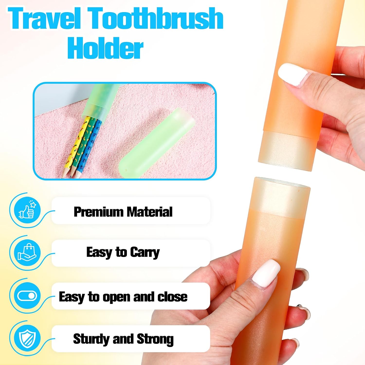 30 Pieces Travel Toothbrush Case Holder Bulk, Travel Toothbrush Holder Case, Breathable Tooth Brush Containers, Dust-Proof Plastic Holders for Travel Trip, Business, Home(7 Colors)