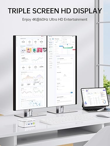 Miniatura 5 de GMKtec Mini computadora de PC, G10 Ryzen 5 3500U (Beats N1503300U3200U), 16GB RAM 512GB SSD 2.5GbE NIC LAN de escritorio oficina en casa negocios