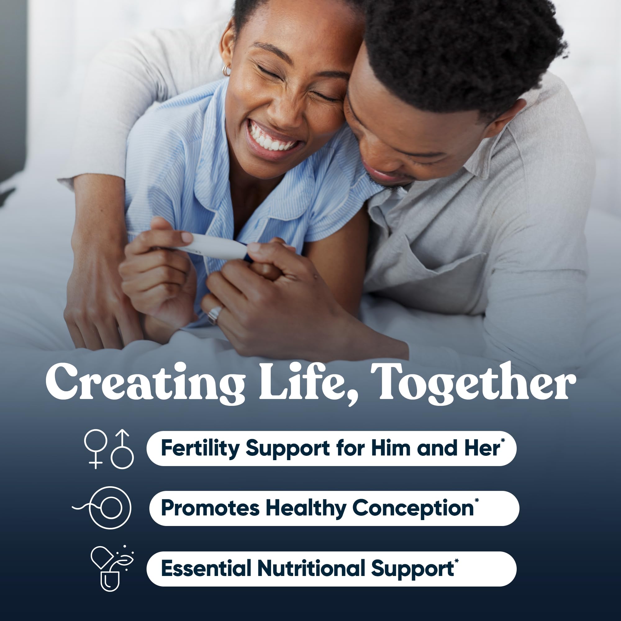 Conception for Her & Him Fertility Supplement Bundle, 120 Veg Capsules — Amazon image 3