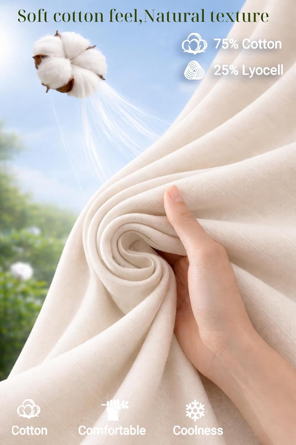 COOFANDY Men's Button Down Short Sleeve Shirt Casual Cotton Summer Beach Wedding Linen Shirts with Pocket - Image 6