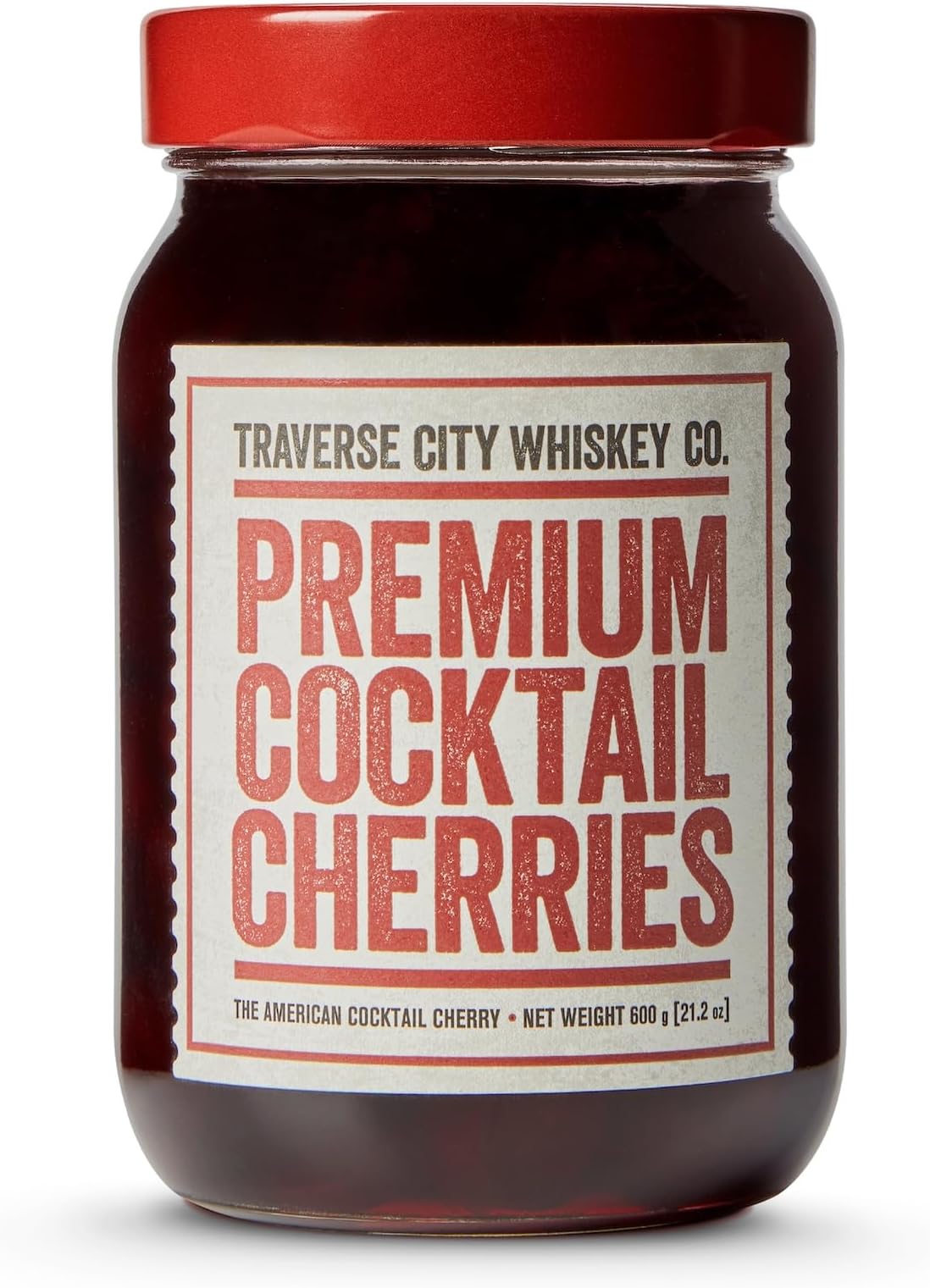 Traverse City Whiskey Co. Premium Cocktail Cherries | Cocktails & Desserts | All American, Natural, Certified Kosher, Stemless, Slow-Cooked Garnish for Old Fashioned, Ice Cream Sundaes & More