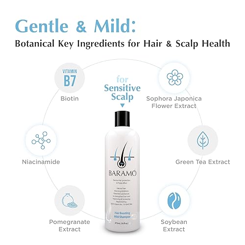 Miniatura 5 de Champú suave que aumenta el cabello para evitar el adelgazamiento y la pérdida del cabello, 16 onzas líquidas, ingredientes activos DHT Blocker