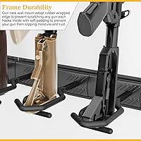 Vista 5 de Gun Rack, Adjustable Gun Racks for Wall, Heavy Duty Steel Indoor Gun Racks Holds up to 150 Lbs, Rifle Rack Display Stand with Soft Padding