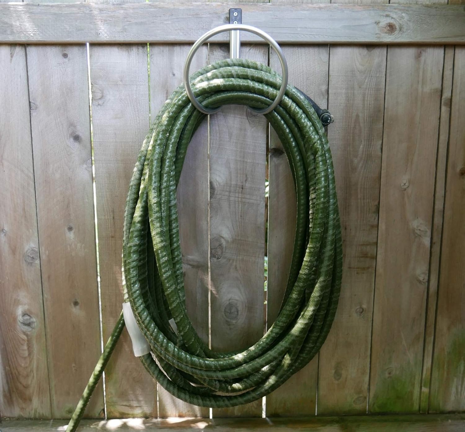 Hose Hanger Wall Mount, Holds 25 to 125 Feet of 3/4 Inch Hose, Garden Hose Hanger, Aluminum Hose Hook