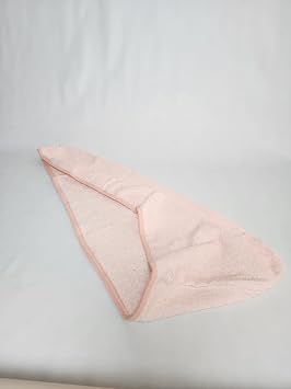 Mavi Ihlamur%100 Pamuklu Baş Havlusu, Yüksek Emici Havlu Bone, Düğmeli Saç Kurulama Bonesi Beyaz (Pembe)