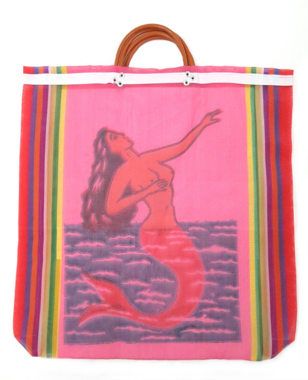 Leos Imports La Sirena Mexican Loteria Mesh Mercado Market Bag