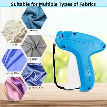 Fine Stitch Gun Mini Stitch Gun Kit for Clothes, Quick Clothing Fixer with 6 Fine Needles, 1000 Fasteners and Case, Speedy Clothing Fixer Stitch Gun for Clothes Quick Stitch Gun for Clothes